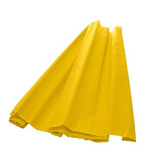 Papel Crepom Simples Amarelo 48cm x 2 Metros Comprimento Unidade