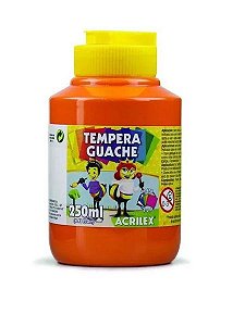 Tinta Guache Laranja 250ml Unidade