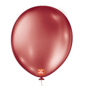 Bola Látex São Roque Metallic Balloon Vermelho Número 16 Com 10