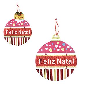 Placa Decorativa - Natal - Ho Ho Ho, Feliz Natal Placa Decorativa