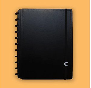Caderno Inteligente All Black Tamanho Grande (20cm x 27cm) Com 80 Folhas (60 Pautadas + 20 Lisas) 90 Gramas R.CIGD4090 - A Unidade