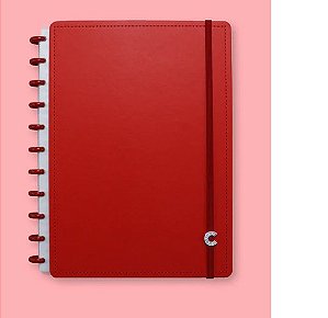 Caderno Inteligente All Red Tamanho Grande (20cm x 27cm ) Com 80 Folhas (60 Pautadas + 20 Lisas) R.CIGD4094  -A  Unidade