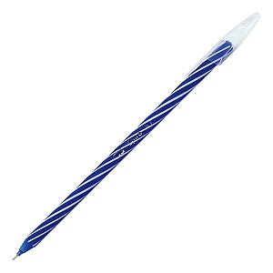 Caneta Esferográfica Cis Spiro Azul 0.7mm Ponta Fina Unidade