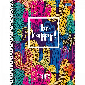 Caderno Espiral Universitário Foroni Cliff Feminino Capa Dura Sortida 10 Matérias R.66818 Com 160 Folhas