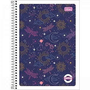 Caderno Espiral Universitário Tilibra Pepper Feminino Capa Flexível Sortida 1x1 Matéria 236721 Com 80 Folhas