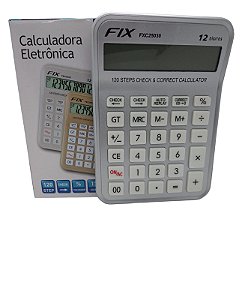 Calculadora Eletrônica De Mesa 12 Dígitos ( Pilha AAA) 21,3cmx15,3cmx4,2cm R.FXC25030 Unidade