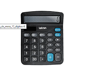 Calculadora De Mesa Letron Leonora Preto Neo Solar 12 Dígitos 12 R.99323 Unidade