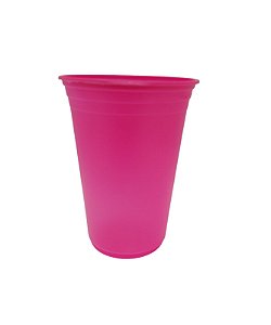 Copo Australiano Ps (Poliestireno) Descartável Bello Festas Pink 440ml R.CBFPK-440 Pacote Com 15