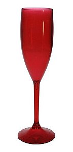 Taça Prime Champanhe Vermelho Transparente 180ml - Unidade