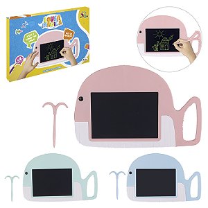 Lousa Mágica Lcd 3D Baleia Cor Sortida 33cm R.ZB1555 Unidade