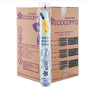 Caixa de Copo Descartável Transparente PP Ecocoppo 200ml Atacado Caixa Com 2500 Copos