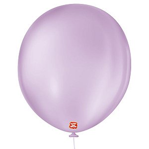 Balão São Roque Liso Nº16 Redondo Lilás Baby c/10 Unidades