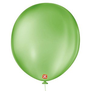 Balão São Roque Liso Nº16 Redondo Verde Maçã c/10 Unidades