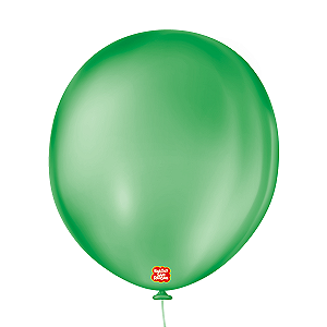 Balão São Roque Liso Nº16 Redondo Verde Bandeira c/10 Unidades