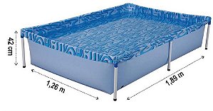 Piscina Mor 1000 Litros 1 Metro 26cm Largura x 1 Metro 89cm Comprimento x 42cm Altura Unidade