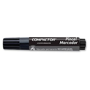 Pincel Marcador Recarregável Compactor Preto Unidade