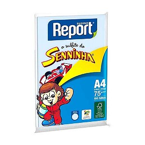 Papel A4 Report Azul Seninha Com 100