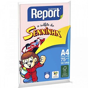 Papel A4 Report Rosa Seninha Com 100