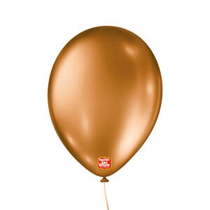 Bola Látex Lisa São Roque Metallic Balloons Dourado Número 9 Com 25