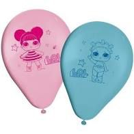 Balão Decorativo Número 9 Regina Boneca Lol Azul Baby/rosa Baby R.515 Pacote Com 25
