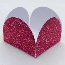 Forminha 4 Pétalas Rosa Pink Com Glitter Com 50