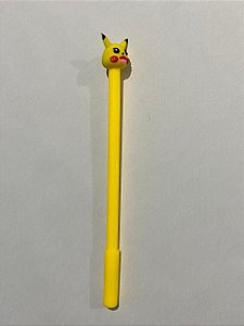 Caneta Plástica Decorativa Com Tampa Pikachu Unidade