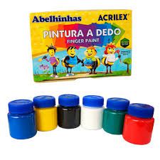 Pintura a Dedo Acrilex 15ml R.113150000 Caixa Com 6