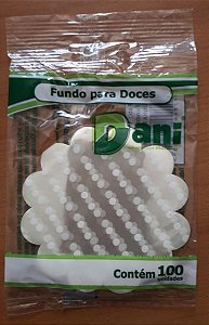 Fundo de Celofani para Doces Dani Bolinha Branca 7cmx7cm Pacote Com 100