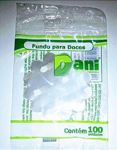 Fundo de Celofani para Doces Dani Coração Branco 7cmx7cm Pacote Com 100