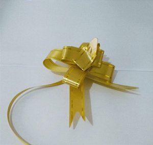 Laço Fácil Dourado Bordas Listras Ouro 18mm (1,8cm x 34cm) R.254211 Unidade