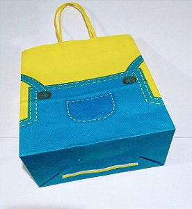 Sacola De Papel Minions (Mini Bag) 18x09x22 Cm Unidade