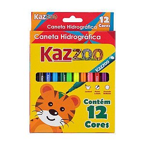 Caneta Hidrográfica KAZ ZOO R.KZ1706 C/ 12 Unidade