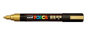 Caneta Uni Posca Pc-5m Cis Dourada Unidade