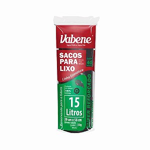 Saco Lixo Vabene 15 Litros Rolo Com 40 Sacos Com R.2592