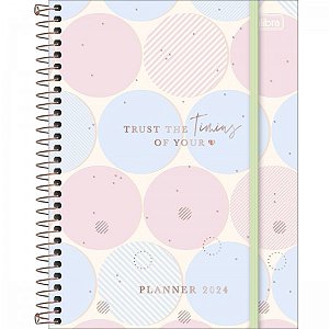 Agenda Planner 2024 Espiral Tilibra Soho Capa Sortida 17,7cm x 24cm com 80 Folhas R.290971 Unidade