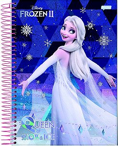 Caderno Espiral 1/8 Capa Dura Sortida Jandaia Frozen 10cm x 14cm Com 80 folhas R.69203 Unidade