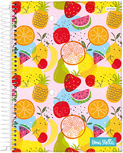 Caderno Espiral Universitário Jandaia Stella Capa Dura Sortida 12 Matérias R.68792 Com 192 Folhas