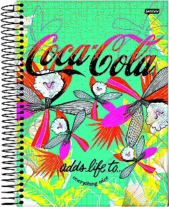 Caderno Espiral 1/8 Capa Dura Sortida Jandaia Coke Girl 10cm x 14cm Com 80 folhas R.69491 Unidade