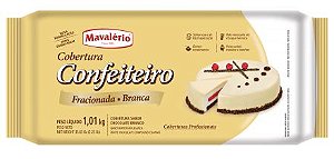 Cobertura Chocolate em Barra Confeiteiro Fracionada Mavalério Chocolate Branco 1,01Kg R.09274 Unidade