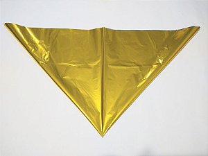 Saco Cone Metalizado Liso Dourado 35cm x 34,5cm Unidade