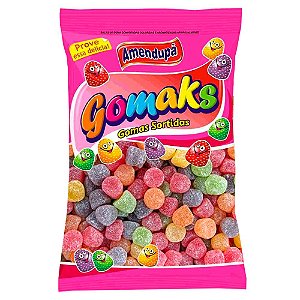 Balas de Goma Jujuba Confeitadas Sortidas Gomaks R.1021 Pacote Com 1 Kilo