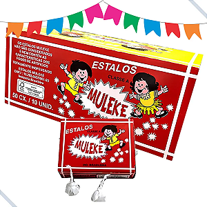 Estalos Biribinha Muleke Festa Junina E Arraiá Atacado Caixa Com 50 - 10 Estalinhos Em Cada Caixa