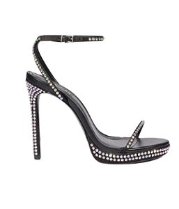 Sandalia Eye Glam Couro Preta • SCHUTZ