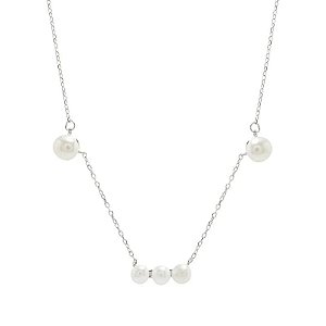 Colar de Pérolas de Água Doce 51cm Prata 925 • SANTA PRATA