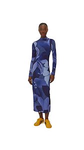 Vestido Midi Estampado Aquarela Floral • FARM