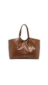 Bolsa Shopping Marrom Envernizada Grande • AREZZO