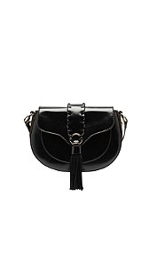 Bolsa Tiracolo Preta Média Barbicacho • Arezzo Preto