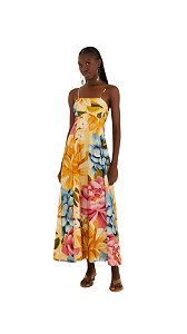 Vestido Cropped Estampado Floral Rebeca • Farm Amarelo