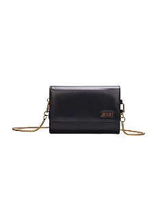 Bolsa Carteira Soft Preta Alça Transversal • Santalolla Preto