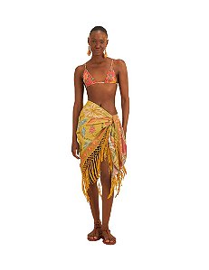 Saída De Praia Estampado Amalfi • Farm Dourado